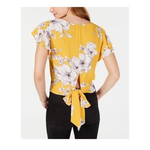 Women’s Gold Floral Blouse